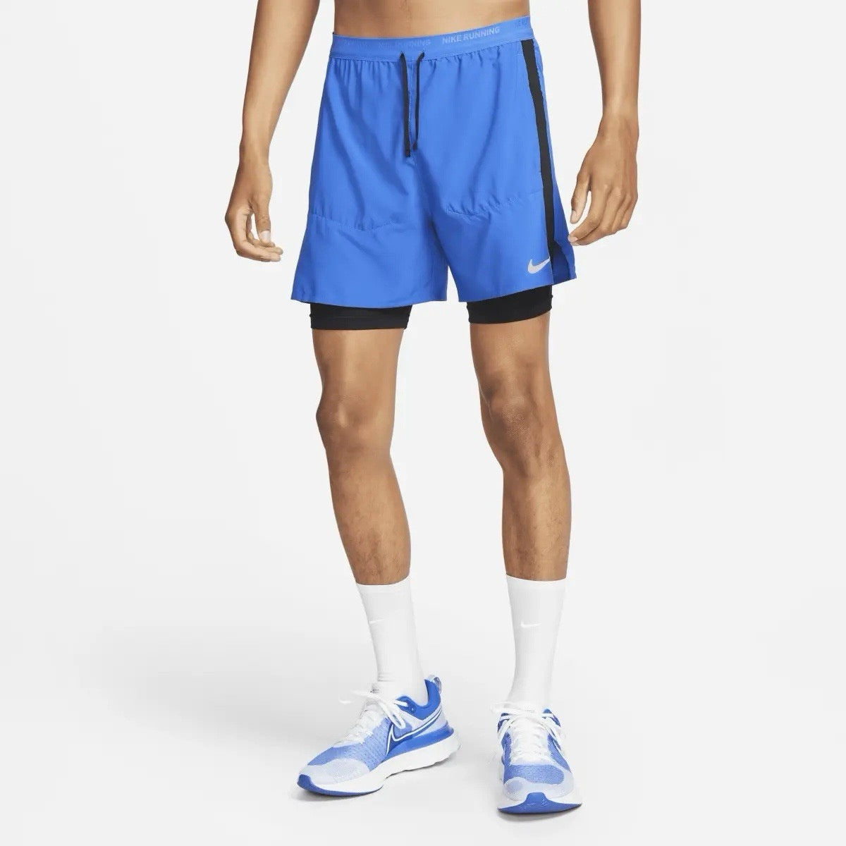 NIKE STRIDE 2-IN-1 SHORTS 5" - ROYAL BLUE
