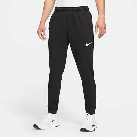 NIKE DRI-FIT FLEECE PANTS - BLACK
